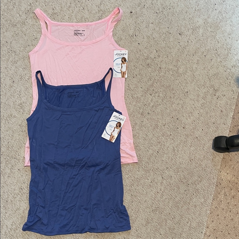 Jockey Pink and Navy Camisole Tops